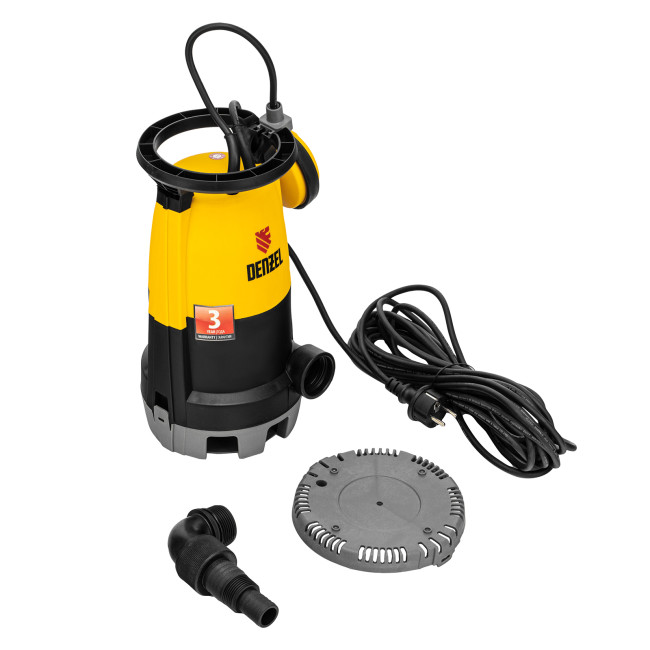Дренажный насос для чистой и грязной воды DP450S, 450 Вт, напор 6 м, 12000 л/ч Denzel в Новосибирске
