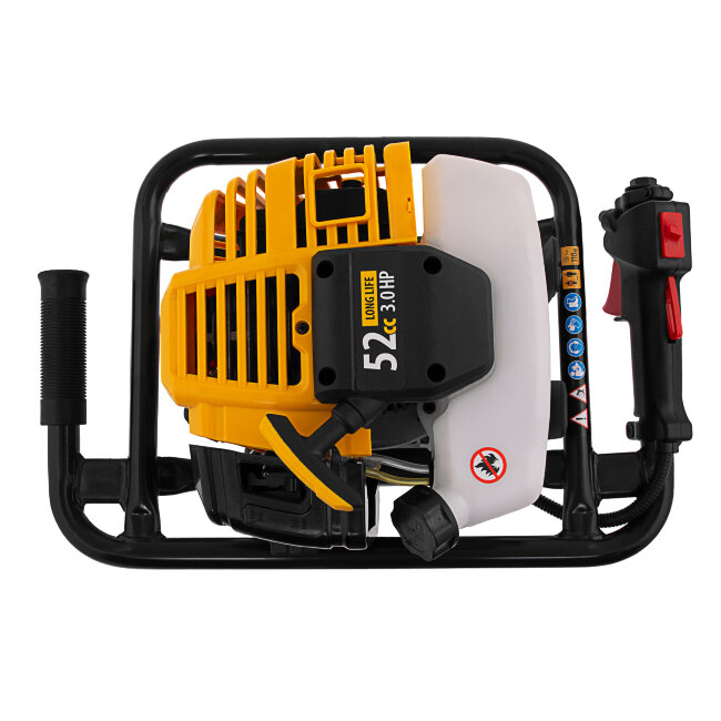 Мотобур DX-52, объём двигателя 52 см3, соединение 20 мм, без шнека Denzel в Новосибирске