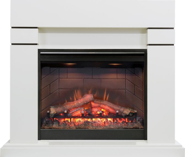 Каминокомплект Lindos - Алебастр (Высота 985мм) с очагом Symphony 26'' DF2608-INT в Новосибирске