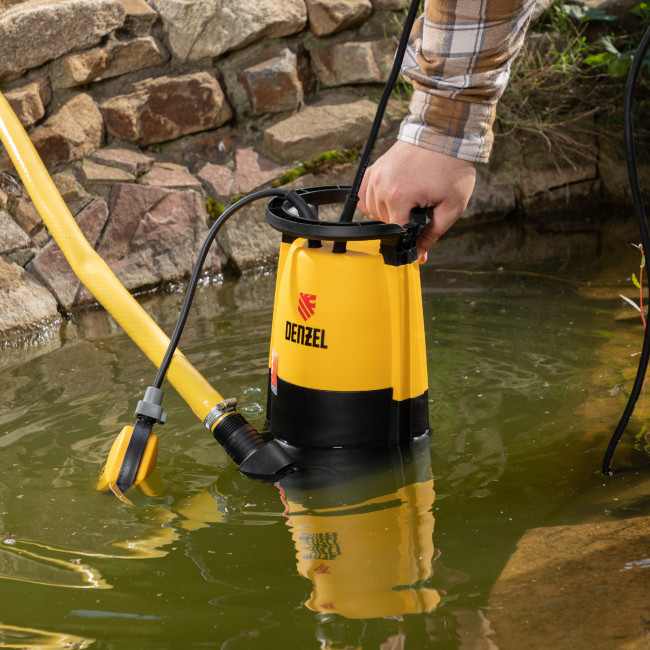 Дренажный насос для чистой и грязной воды DP-600S, 600 Вт, напор 7 м, 13000 л/ч Denzel в Новосибирске