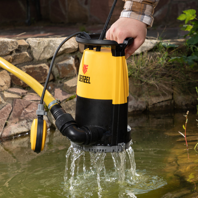 Дренажный насос для чистой и грязной воды DP-600S, 600 Вт, напор 7 м, 13000 л/ч Denzel в Новосибирске