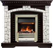 Каминокомплект Glasgow - Венге / Белый с очагом Cavendish