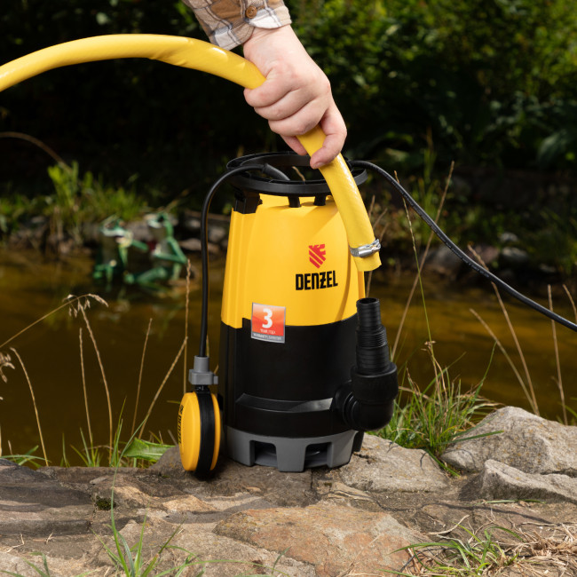 Дренажный насос для чистой и грязной воды DP900S, 900 Вт, напор 9 м, 18000 л/ч Denzel в Новосибирске