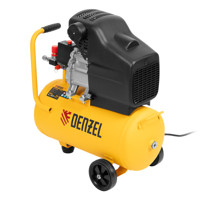 Компрессор воздушный DC1500/24, прямой привод, 1.5 кВт, 24 литра, 220 л/мин Denzel в Новосибирске