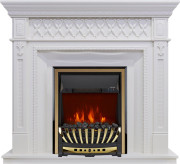 Каминокомплект Alexandria - Белый с очагом Aspen Gold Каминокомплект Alexandria - Белый с очагом Aspen Gold