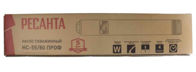 Скважинный насос Ресанта НС-55/80 ПРОФ в Новосибирске