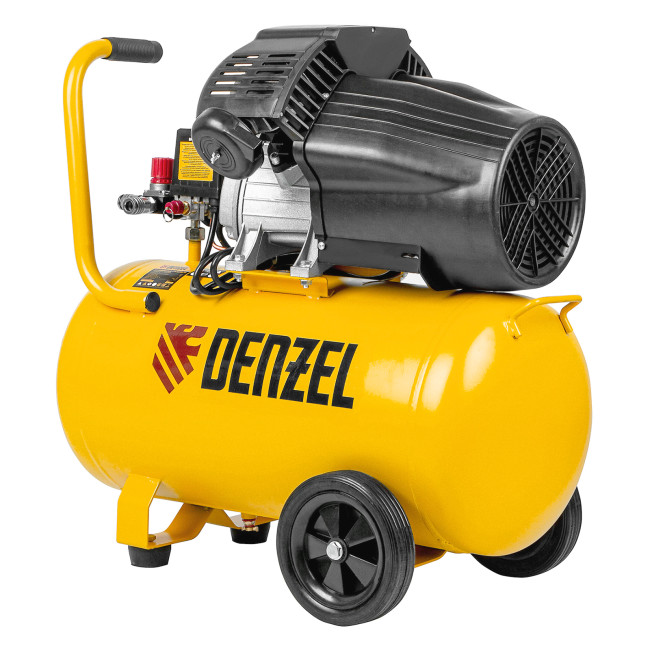 Компрессор воздушный DCV2200/50, прямой привод, 2.2 кВт, 50 литров, 380 л/мин Denzel в Новосибирске