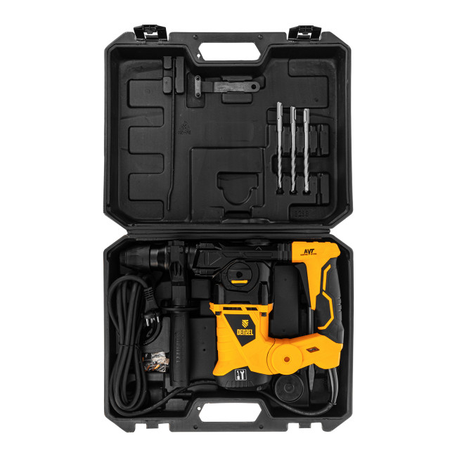 Перфоратор электрический RHV-1250-30, SDS-plus, 1250 Вт, 5 Дж, 3 плюс 1 режим Denzel в Новосибирске