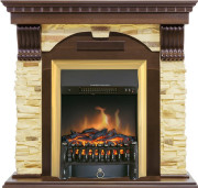 Каминокомплект Dublin - Темный дуб / Сланец с очагом Fobos FX Brass Каминокомплект Dublin - Темный дуб / Сланец с очагом Fobos FX Brass