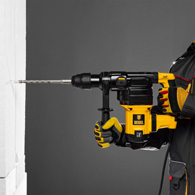 Перфоратор электрический RHV-1050-38-max, SDS-max, 1050 Вт, 10 Дж, 2 плюс 1 режим Denzel в Новосибирске