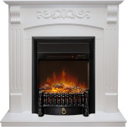 Каминокомплект Sorrento - Белый дуб с очагом Fobos FX M Black RC