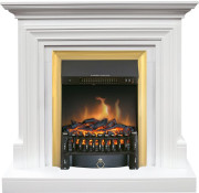 Каминокомплект Bradford - Белый с очагом Fobos FX Brass Каминокомплект Bradford - Белый с очагом Fobos FX Brass