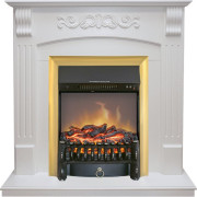 Каминокомплект Sorrento - Белый дуб с очагом Fobos FX M Brass Каминокомплект Sorrento - Белый дуб с очагом Fobos FX M Brass