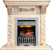 Каминокомплект Luxemburg (каменный) - Сланец/Cлоновая кость с патиной с очагом Danville Chrome FB2 Каминокомплект Luxemburg (каменный) - Сланец/Cлоновая кость с патиной с очагом Danville Chrome FB2