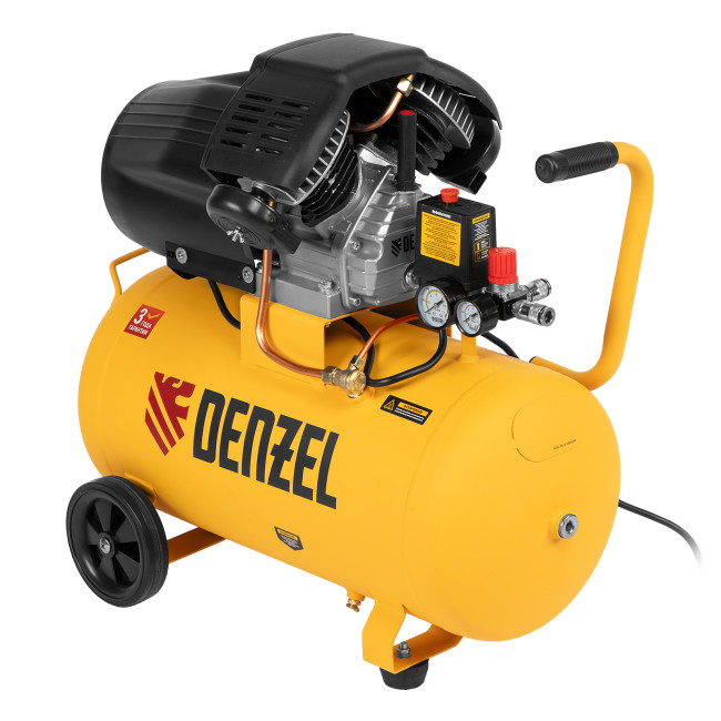 Компрессор воздушный прям. привод DCV1800/50, 1,8 кВт, 50 литров, 320 л/мин Denzel в Новосибирске