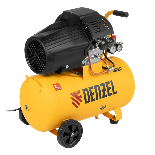 Компрессор воздушный прям. привод DCV1800/50, 1,8 кВт, 50 литров, 320 л/мин Denzel в Новосибирске