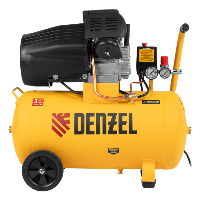 Компрессор воздушный прям. привод DCV1800/50, 1,8 кВт, 50 литров, 320 л/мин Denzel в Новосибирске