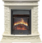 Каминокомплект Luzern - Слоновая кость с очагом Majestic FX Black Каминокомплект Luzern - Слоновая кость с очагом Majestic FX Black