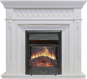 Каминокомплект Alexandria - Белый с очагом Majestic FX Black Каминокомплект Alexandria - Белый с очагом Majestic FX Black