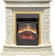 Каминокомплект Luzern - Слоновая кость с очагом Majestic FX Brass Каминокомплект Luzern - Слоновая кость с очагом Majestic FX Brass
