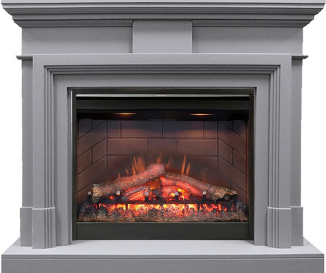 Каминокомплект Coventry Gray - Серый с очагом Symphony 26'' DF2608-INT в Новосибирске