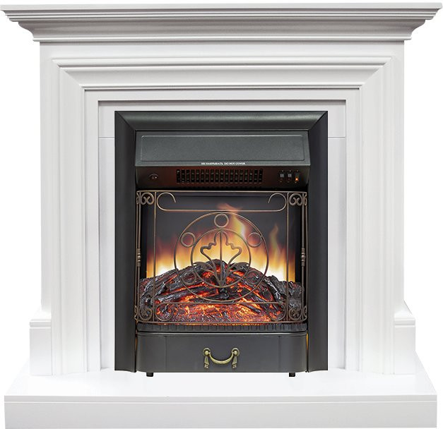 Каминокомплект Bradford - Белый с очагом Majestic FX Black в Новосибирске