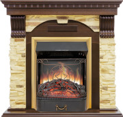 Каминокомплект Dublin - Темный дуб / Сланец с очагом Majestic FX Brass Каминокомплект Dublin - Темный дуб / Сланец с очагом Majestic FX Brass