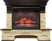 Каминокомплект Pierre Luxe - Темный дуб / Сланец (Высота 1000 мм) с очагом Symphony 26'' DF2608-INT Каминокомплект Pierre Luxe - Темный дуб / Сланец (Высота 1000 мм) с очагом Symphony 26'' DF2608-INT