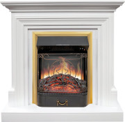 Каминокомплект Bradford - Белый с очагом Majestic FX Brass Каминокомплект Bradford - Белый с очагом Majestic FX Brass