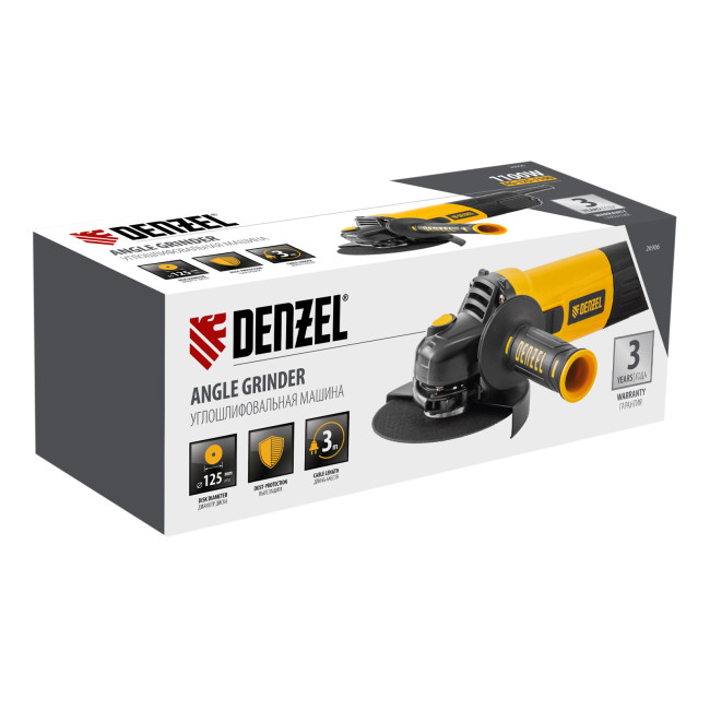Машина шлифовальная угловая AG125-1100, 1100 Вт, 125 мм, 3000-11000 об/мин Denzel в Новосибирске