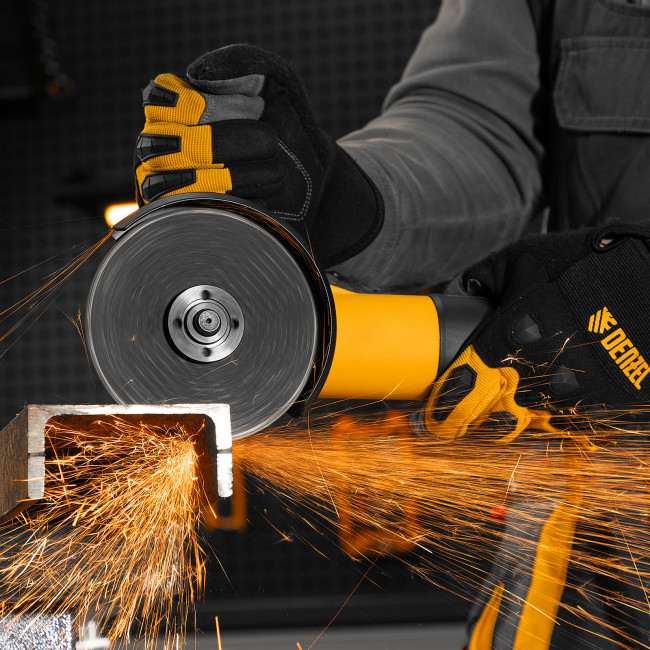 Машина шлифовальная угловая AG125-1100, 1100 Вт, 125 мм, 3000-11000 об/мин Denzel в Новосибирске