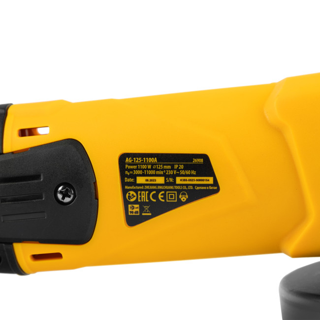 Машина шлифовальная угловая AG125-1100A, 1100 Вт, 125 мм, 3000-11000 об/мин Denzel в Новосибирске