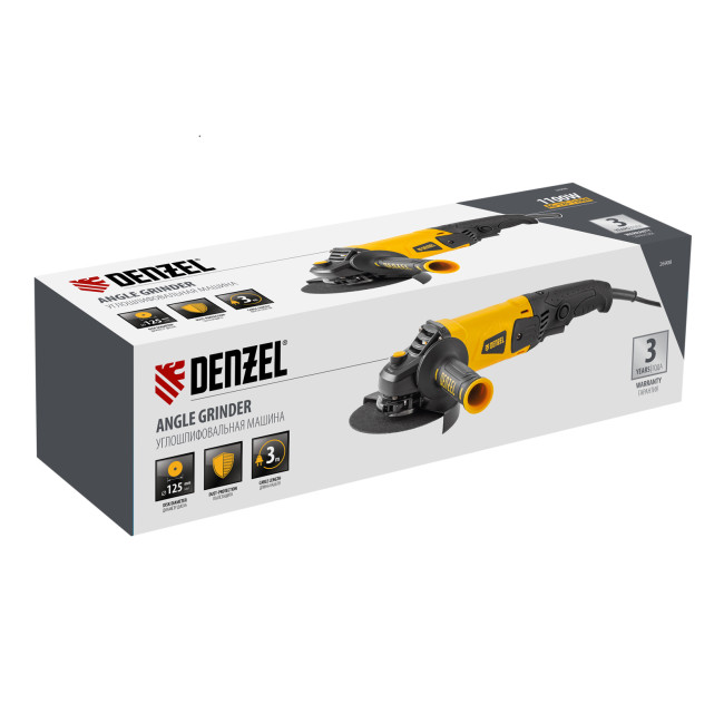 Машина шлифовальная угловая AG125-1100A, 1100 Вт, 125 мм, 3000-11000 об/мин Denzel в Новосибирске