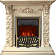 Каминокомплект Adriana - Cлоновая кость с очагом Aspen Gold Каминокомплект Adriana - Cлоновая кость с очагом Aspen Gold