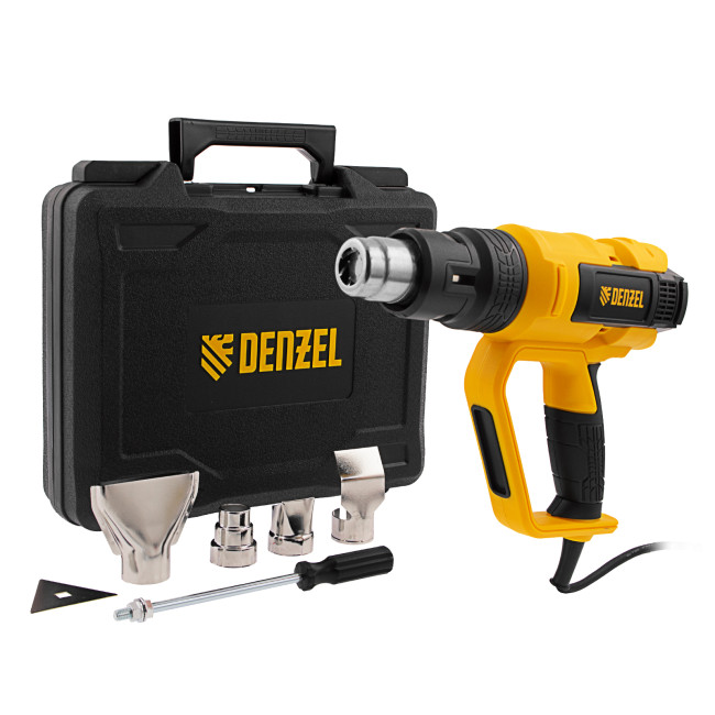 Фен технический HG-2000E, 2000 Вт, 2 режима, LCD дисплей Denzel в Новосибирске