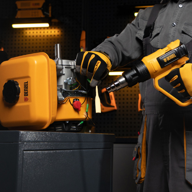 Фен технический HG-2000E, 2000 Вт, 2 режима, LCD дисплей Denzel в Новосибирске