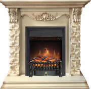 Каминокомплект Adriana - Cлоновая кость с очагом Fobos FX Black Каминокомплект Adriana - Cлоновая кость с очагом Fobos FX Black