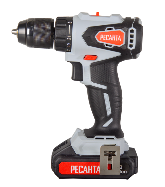 Дрель-шуруповерт аккумуляторная Ресанта ДА-20-2ЛК-Б (2,0 А/ч) (бесщеточный двигатель) в Новосибирске
