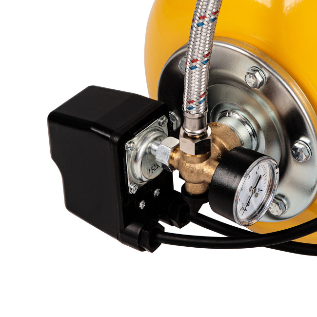 Насосная станция PS1000Х, 1000 Вт, 3500 л/ч, ресивер 24 л, подъем 44 м, нержавейка Denzel в Новосибирске