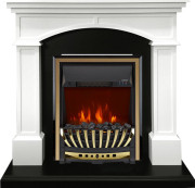 Каминокомплект Langford - Белый с черным с очагом Aspen Gold Каминокомплект Langford - Белый с черным с очагом Aspen Gold