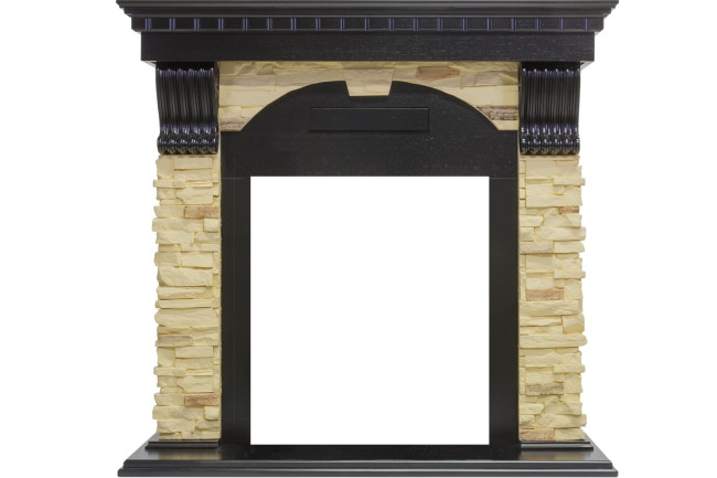 Каминокомплект Dublin - Венге / Сланец с очагом Fobos FX Black в Новосибирске