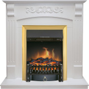 Каминокомплект Sorrento угловой - Белый дуб с очагом Fobos FX Brass Каминокомплект Sorrento угловой - Белый дуб с очагом Fobos FX Brass