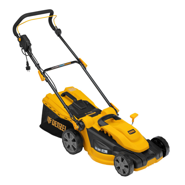 Газонокосилка электрическая GM-1800, 1800 Вт, шир. 38 см, 6 уров., травосб. 40 л. Denzel в Новосибирске