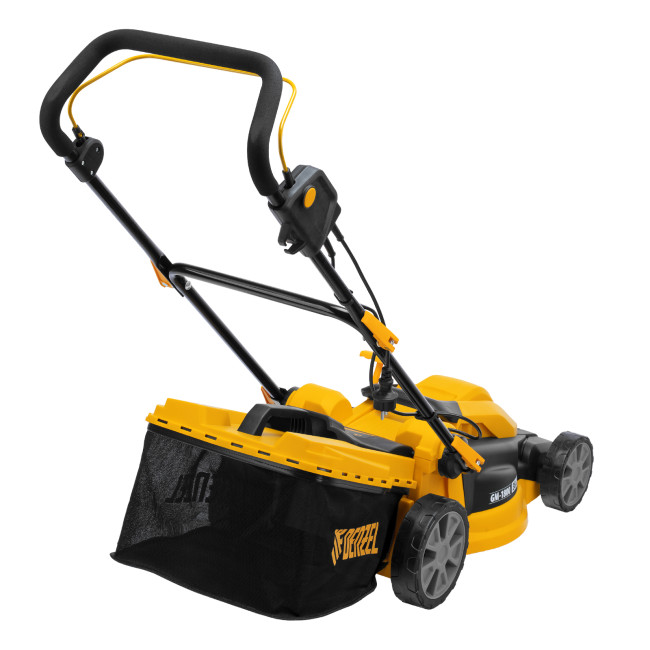 Газонокосилка электрическая GM-1800, 1800 Вт, шир. 38 см, 6 уров., травосб. 40 л. Denzel в Новосибирске