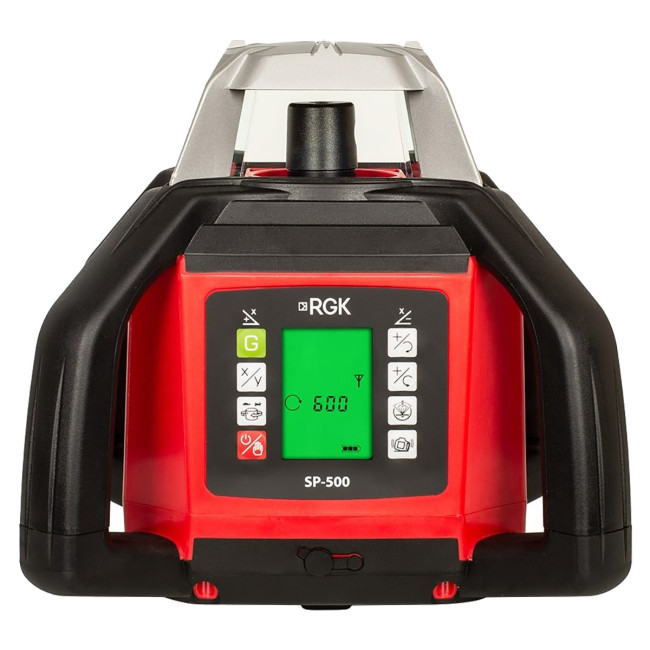 Комплект: ротационный нивелир RGK SP-500 + элевационный штатив RGK SH-170 + рейка RGK LR-2 + дальномер RGK DL100 в Новосибирске