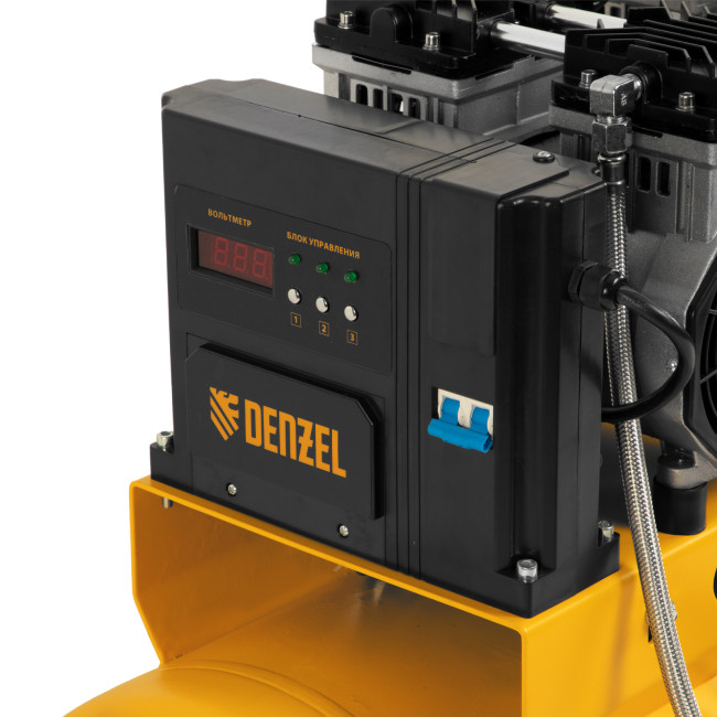 Компрессор безмасляный, малошумный DLS 2250/100, 2250 Вт, 3x750, 100 л, 410 л/мин блок управления/ Denzel в Новосибирске Компрессор безмасляный, малошумный DLS 2250/100, 2250 Вт, 3x750, 100 л, 410 л/мин блок управления/ Denzel в Новосибирске