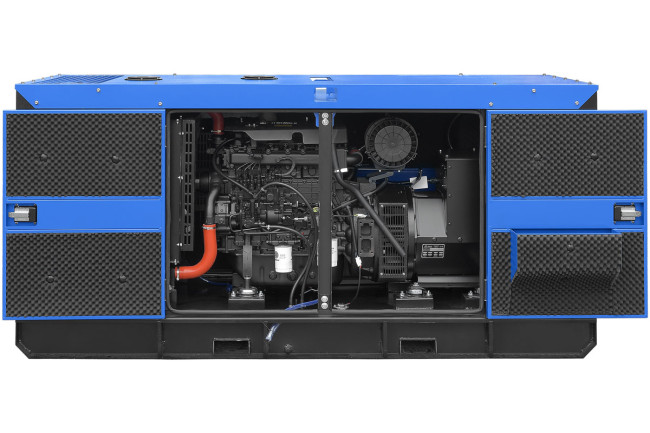 Дизельный генератор ТСС АД-60С-Т400-2РКМ7 в шумозащитном кожухе в Новосибирске