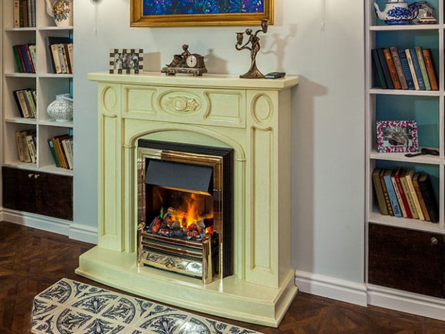 Портал Dimplex Florence - Слоновая кость с патиной в Новосибирске