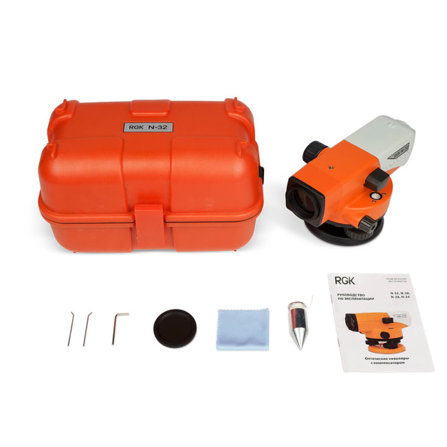 Комплект оптический нивелир RGK N-32 + штатив S6-N + рейка RGK TS-7 в Новосибирске