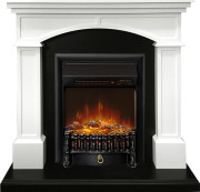 Каминокомплект Langford - Белый с черным с очагом Fobos FX M Black RC